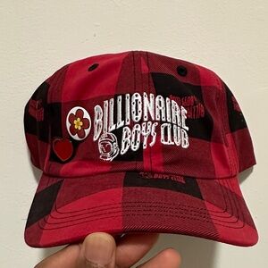 Billionaire Boys Club Red and Black Plaid Hat